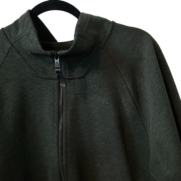 The North Face Forrest Green Full Zip Size Large Sweatshirt Outdoors Hiking Camp - Picture 2 of 6